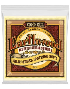 Струны для 12 струнной 2051 Earthwood Silk Steel Soft 9 46 акустической гитар Ernie ball