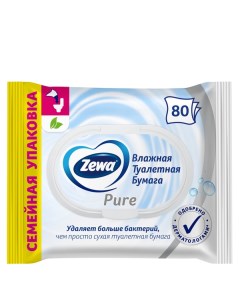 Влажная туалетная бумага Pure 80 шт Zewa