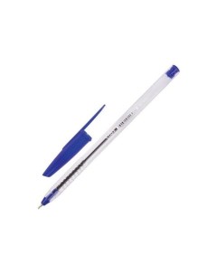 Ручка шариковая масляная СИНЯЯ корпус прозрачный игольчатый узел 0 7 мм линия письма 0 35 мм BP238 5 Staff