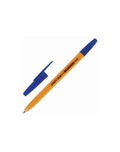 Ручка шариковая ORANGE C 51 СИНЯЯ корпус оранжевый узел 1 мм линия письма 0 5 мм 143332 100 шт Staff