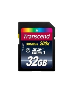 Карта памяти SDHC UHS I Card 32GB Class10 200X Transcend