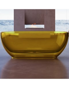 Ванна из полиэфирной смолы Kristall 170х75 AT9703Amber Желтая без гидромассажа Abber
