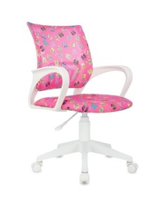 Кресло детское BUROKIDS 1 W на колесиках ткань розовый Бюрократ