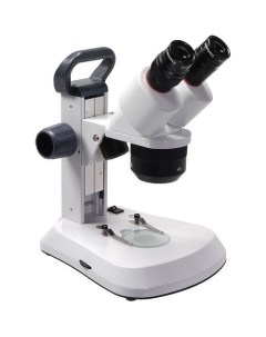 Микроскоп МС 1 вар 1C LED световой оптический стереоскопический 10 20 40х на 3 объектива белый Микромед