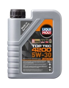 Моторное масло Top Tec 4200 5W 30 1л синтетическое Liqui moly