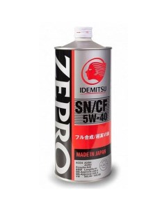 Моторное масло Zepro Euro Spec 5W 40 1л синтетическое Idemitsu