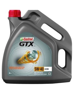 Моторное масло GTX A3 B4 5W 40 4л синтетическое Castrol