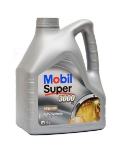 Моторное масло Super 3000 X1 5W 40 4л синтетическое Mobil