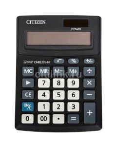 Калькулятор SD 212 CMB1201BK 12 разрядный черный Citizen