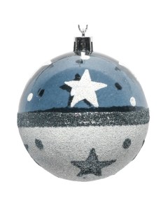 Набор шаров Звезда 80мм 3шт пластик синий Maxijoy