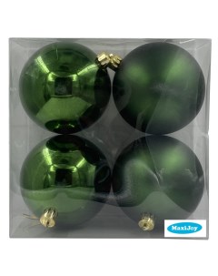 Набор шаров 100мм 4шт пластик зеленый Maxijoy