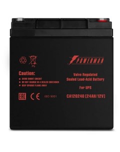 Батарея для ИБП Battery CA12240 12В 24Ач макс ток разряда 360А макс ток за Powerman