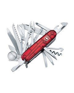 Нож перочинный Swiss Champ 91 мм 33 функции полупрозрачный красный Victorinox
