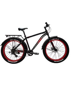 Велосипед FLEX 26 disc 2023 рама 19 черный красный Tech team