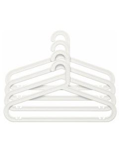 Набор вешалок плечиков пластиковых 42 см 4 шт белые Ikea