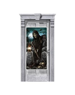 Постер на дверь Кладбище 85x165 см Amscan