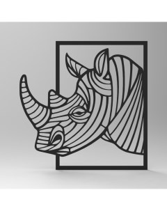 Панно настенное металлическое носорог P 064 02 Nobrand