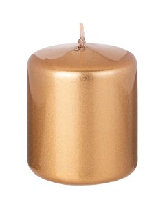 Свеча столбик 7х5 8 см золото Adpal