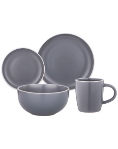 Набор посуды обеденный из 16 предметов на 4 персоны Pandora серый Lefard