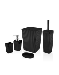 Набор для ванной комнаты COLUMB CKB400T black 5 предметов Vialex