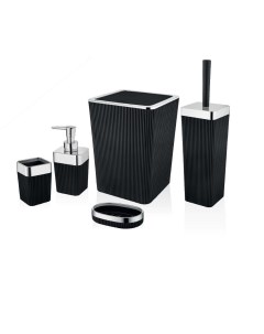 Набор для ванной комнаты COLUMB CKB003 black 5 предметов Vialex