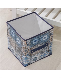 Короб для хранения Мозаика 25x25x25 см цвет синий Доляна