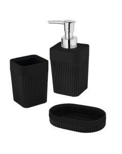 Набор для ванной комнаты COLUMB CKB406T black 3 предмета Vialex