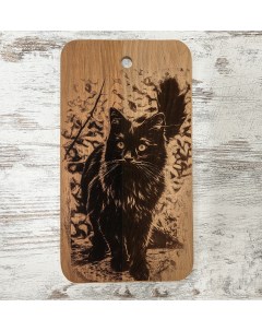 Доска разделочная с рисунком кот Черныш Древо чудес