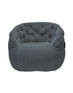 Бескаркасное кресло aLounge Butterfly Sofa Luscious Grey велюр темно серый Ambient lounge