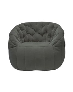 Бескаркасное кресло aLounge Butterfly Sofa Black Sapphire велюр черно серый Ambient lounge