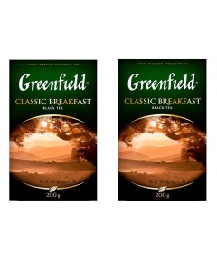 Чай Classic Breakfast черный листовой 200 г 2 уп Greenfield