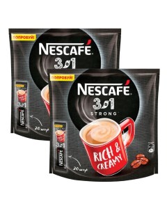 Кофе растворимый 3 в 1 Крепкий 320г 2 уп Nescafe