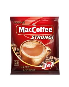 Кофейный напиток Strong 3в1 100 пакетиков по 16г Maccoffee