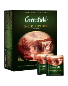 Чай English Edition черный 100 пакетиков по 2 г 2 уп Greenfield
