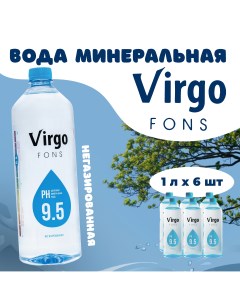 Вода минеральная fons природная щелочная pH 9 5 негазированная 1 л х 6 шт Virgo