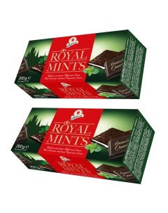 Шоколад порционный Royal Mints с мятной начинкой 200 г 2 уп Halloren