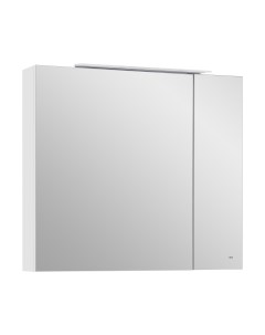 Зеркальный шкаф Oleta 80 подвесной с подсветкой белый глянец A857647806 Roca