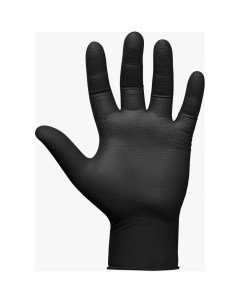 Ультрапрочные нескользящие нитриловые перчатки 25пар размер 11 XXL черный J Jeta safety