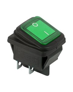 Выключатель 36 2362 клавишный ON OFF зеленый с подсветкой Rexant
