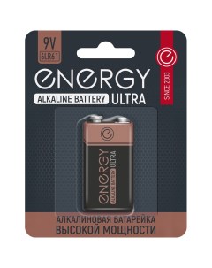 Батарейка алкалиновая Ultra 105739 6LR61 1B 105739 Energy
