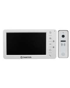 Комплект видеодомофона Amelie SD белый и iPanel 2 белая Tantos