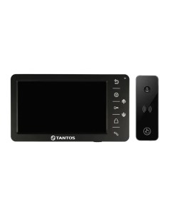 Комплект видеодомофона Amelie HD черный и iPanel 2 HD черная Tantos
