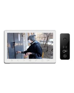Комплект видеодомофона Prime HD SE белый и iPanel 2 WG черная EM HD Tantos