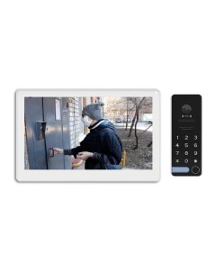 Комплект видеодомофона NEO HD SE белый и iPanel 2 WG черная EM KBD HD Tantos