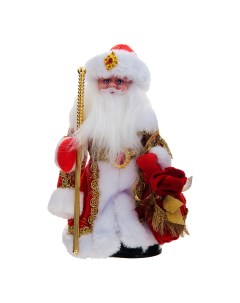 Фигурка Деда Мороза музыкальная в красной шубе 28 см Sote toys