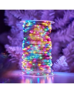Гирлянда нить роса с пультом светодиодная новогодняя на дом H0015Y 100 м цветная Baziator