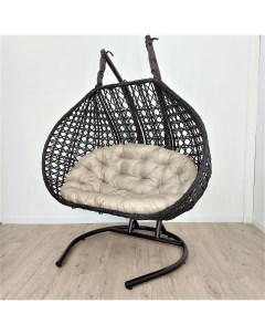 Подвесное кресло коричневое Travel ромбик Ktmtr1ax1po01te бежевая подушка Stuler
