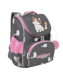 Рюкзак школьный с мешком RAm 384 9 1 серый Grizzly