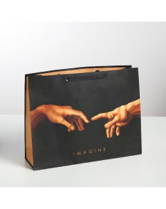 Пакет подарочный ламинированный горизонтальный упаковка imagine l 40 х 31 х 11 5 см Дарите счастье