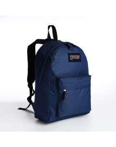 Рюкзак молодежный из текстиля на молнии наружный карман цвет синий Nobrand